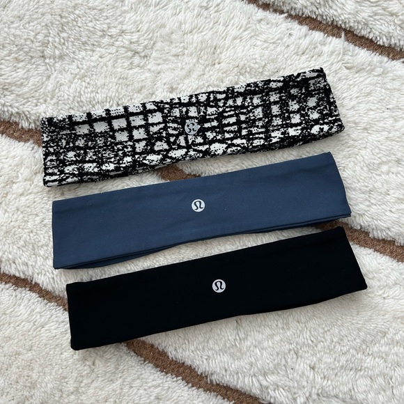 lululemon athletica Accessories - lululemon Athletica Triple Pack Headbands - Black, Gray, Patterned